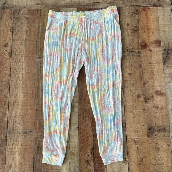 Koolaburra By UGG Women's 1X Pastel Tie-Dye Lounge Pants Colorful Comfortable - Picture 1 of 8